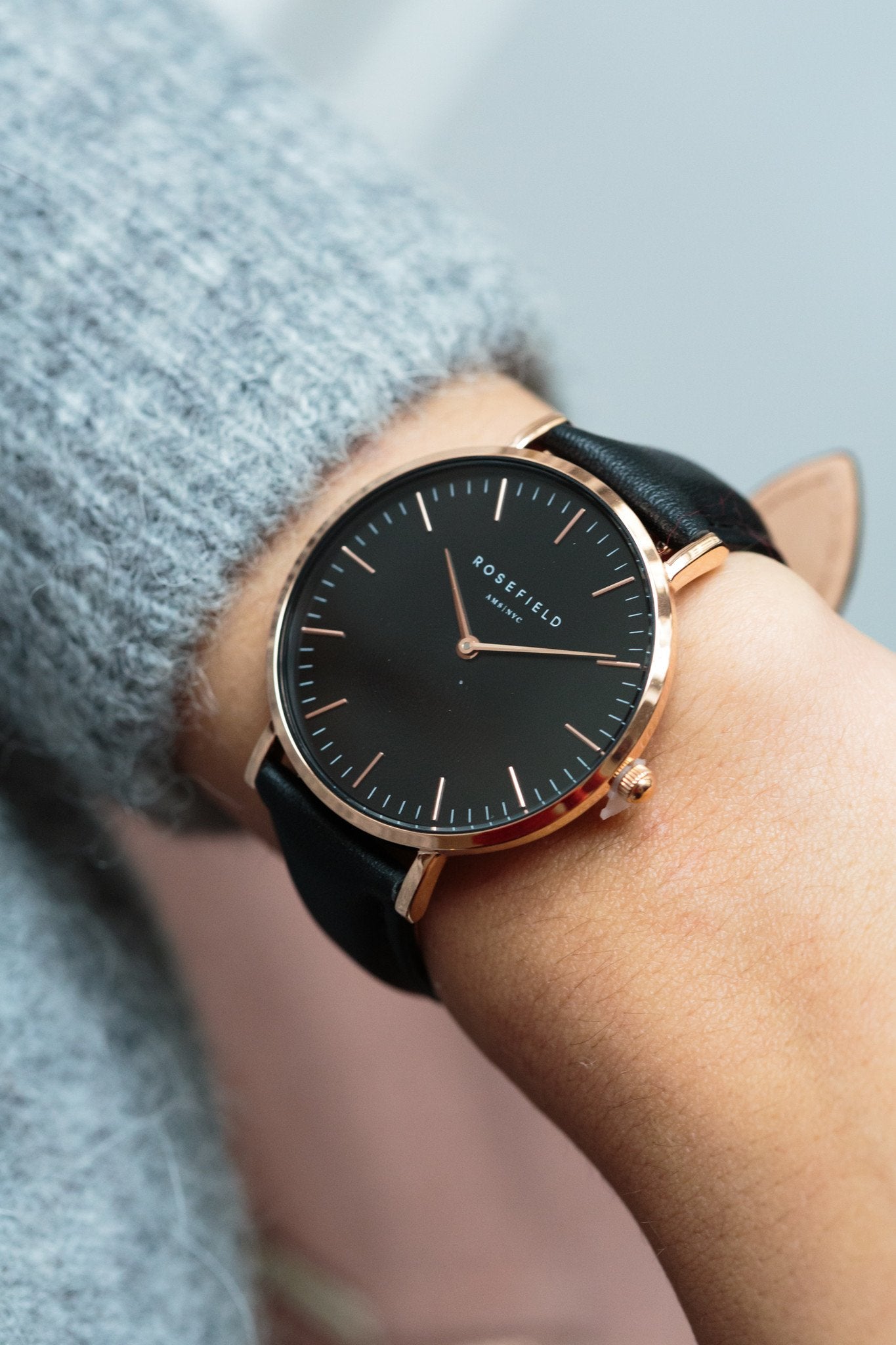 The Bowery Black Black Rose gold